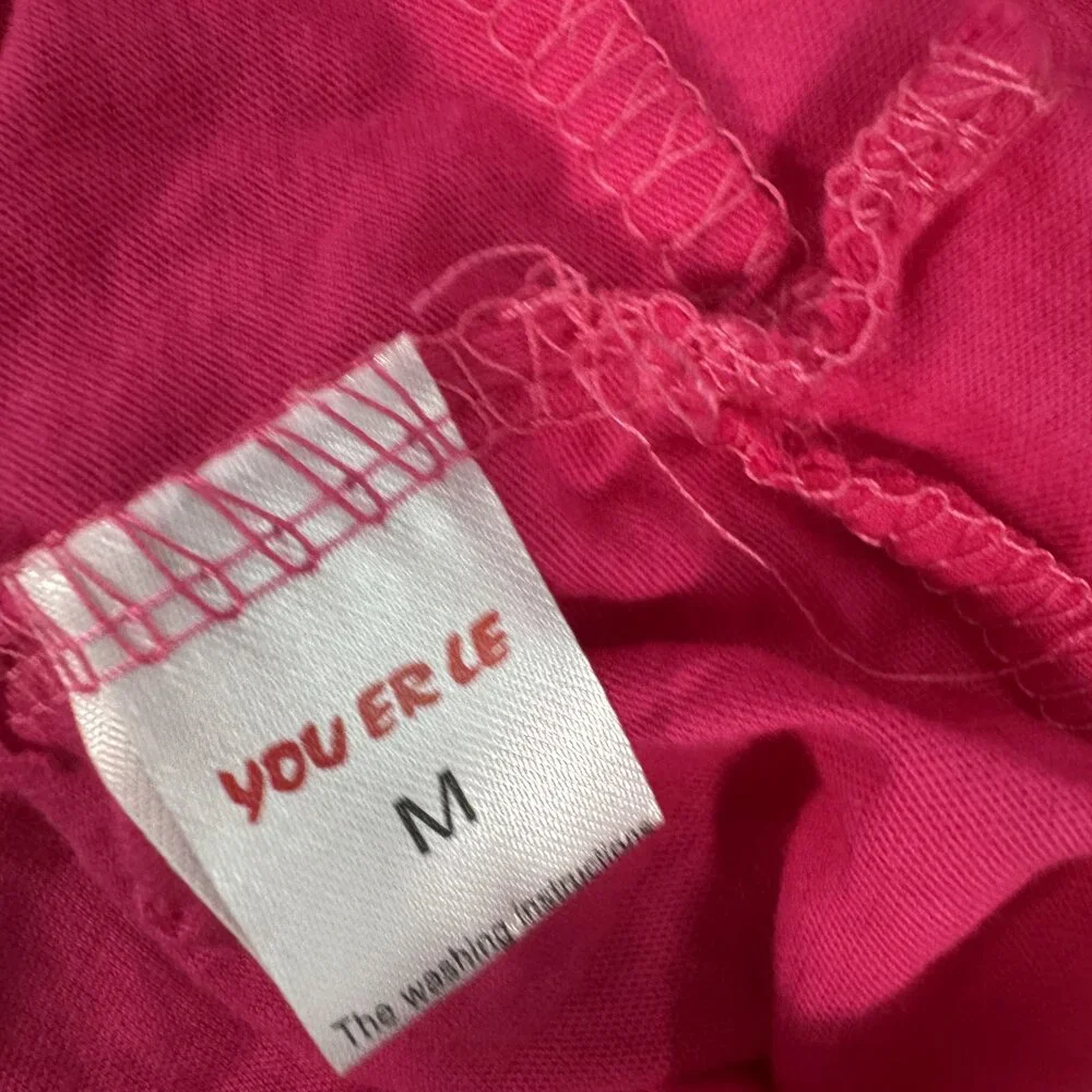 I Give Free Kisses Hot Pink Dog T-Shirt Size M Funny Pet Tee Small Breed